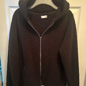 Cozy Black Sherpa Hoodie